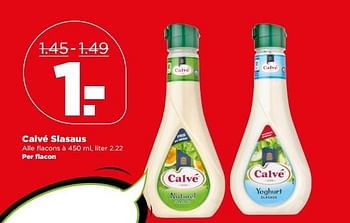 Aanbiedingen Calvé slasaus - Calve - Geldig van 04/06/2017 tot 10/06/2017 bij Plus