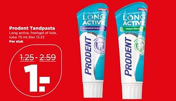 Aanbiedingen Prodent tandpasta - Prodent - Geldig van 04/06/2017 tot 10/06/2017 bij Plus