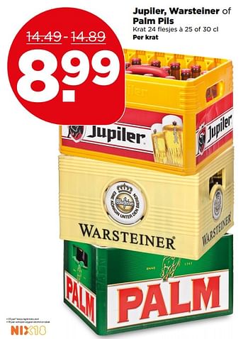 Aanbiedingen Jupiler, warsteiner of palm pils - Huismerk - Plus - Geldig van 04/06/2017 tot 10/06/2017 bij Plus