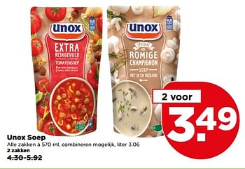 Aanbiedingen Unox soep - Unox - Geldig van 04/06/2017 tot 10/06/2017 bij Plus
