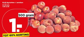Aanbiedingen Plus nectarines of perziken - Huismerk - Plus - Geldig van 04/06/2017 tot 10/06/2017 bij Plus
