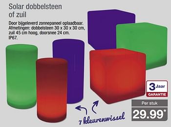 Aanbiedingen Solar dobbelsteen of zuil - Huismerk - Aldi - Geldig van 04/06/2017 tot 10/06/2017 bij Aldi