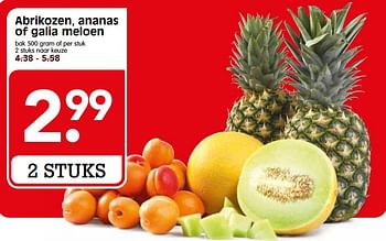 Aanbiedingen Abrikozen, ananas of galia meloen - Huismerk - Em-té - Geldig van 04/06/2017 tot 10/06/2017 bij Em-té