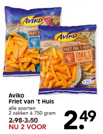 Aanbiedingen Aviko friet van `t huis - Aviko - Geldig van 04/06/2017 tot 10/06/2017 bij Em-té