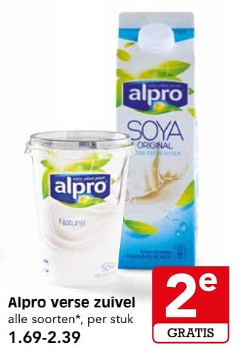 Aanbiedingen Alpro verse zuivel - Alpro Soya - Geldig van 04/06/2017 tot 10/06/2017 bij Em-té