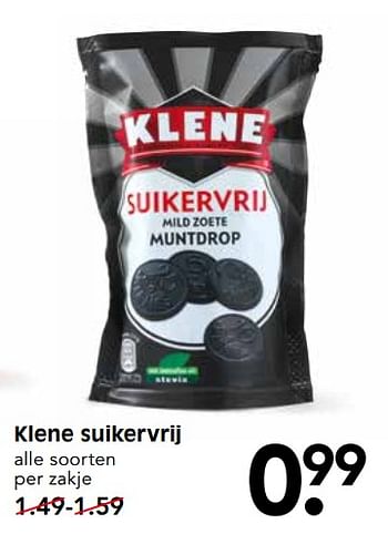 Aanbiedingen Klene suikervrij - Klene - Geldig van 04/06/2017 tot 10/06/2017 bij Em-té