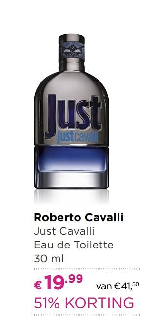 Aanbiedingen Roberto cavalli just cavalli eau de toilette - Roberto Cavalli - Geldig van 30/05/2017 tot 18/06/2017 bij Ici Paris XL