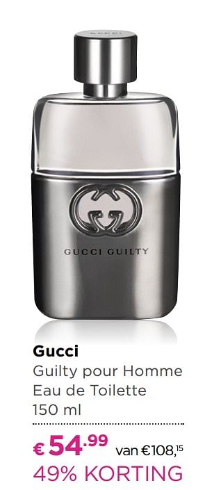 Aanbiedingen Gucci guilty pour homme eau de toilette - Gucci - Geldig van 30/05/2017 tot 18/06/2017 bij Ici Paris XL