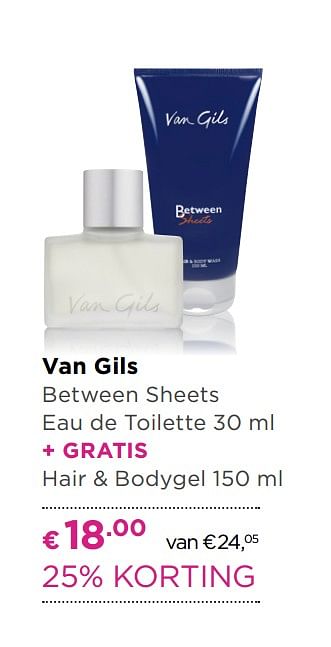 Aanbiedingen Van gils between sheets eau de toilette - Van Gils - Geldig van 30/05/2017 tot 18/06/2017 bij Ici Paris XL