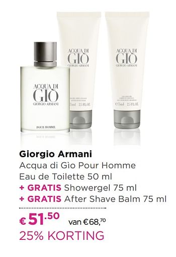 Aanbiedingen Giorgio armani acqua di gìo pour homme eau de toilette - Giorgio Armani - Geldig van 30/05/2017 tot 18/06/2017 bij Ici Paris XL