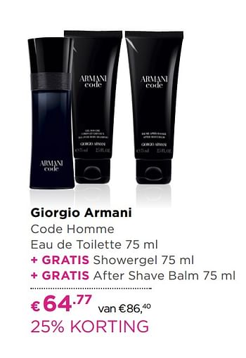 Aanbiedingen Giorgio armani code homme eau de toilette - Giorgio Armani - Geldig van 30/05/2017 tot 18/06/2017 bij Ici Paris XL