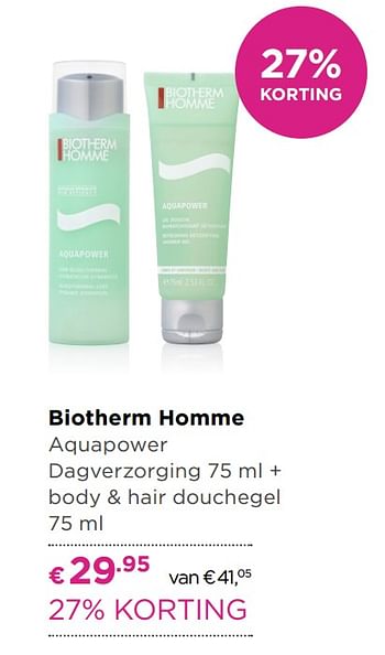 Aanbiedingen Biotherm homme aquapower - Biotherm - Geldig van 30/05/2017 tot 18/06/2017 bij Ici Paris XL