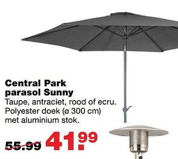 Aanbiedingen Central park parasol sunny - Central Park - Geldig van 01/06/2017 tot 11/06/2017 bij Praxis
