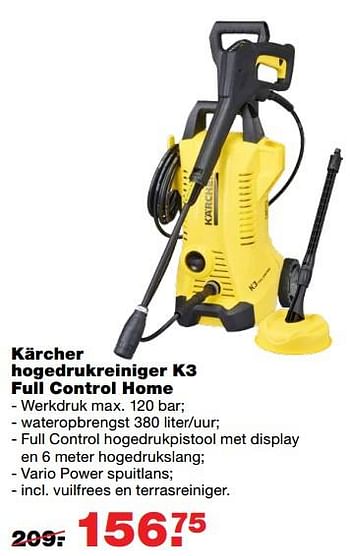 Aanbiedingen Kärcher hogedrukreiniger k3 full control home - Kärcher - Geldig van 01/06/2017 tot 11/06/2017 bij Praxis