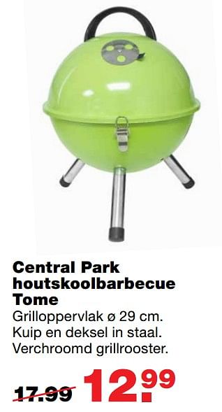 Aanbiedingen Central park houtskoolbarbecue tome - Central Park - Geldig van 01/06/2017 tot 11/06/2017 bij Praxis