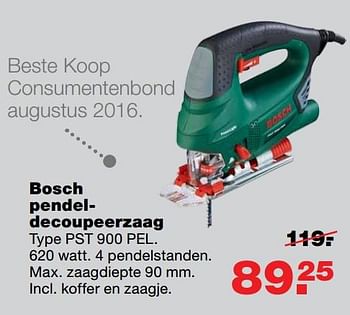 Aanbiedingen Bosch pendeldecoupeerzaag pst 900 pel - Bosch - Geldig van 01/06/2017 tot 11/06/2017 bij Praxis