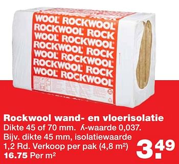 Aanbiedingen Rockwool wand- en vloerisolatie - Rockwool - Geldig van 01/06/2017 tot 11/06/2017 bij Praxis
