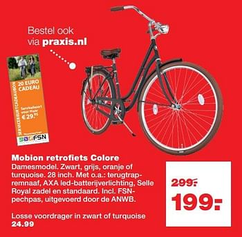 Aanbiedingen Mobion retrofiets colore - Mobion Fietsen - Geldig van 01/06/2017 tot 11/06/2017 bij Praxis