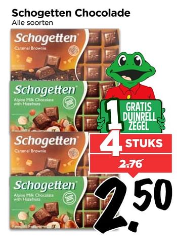 Aanbiedingen Schogetten chocolade - Schogetten - Geldig van 04/06/2017 tot 10/06/2017 bij Vomar