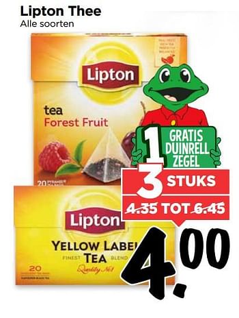 Aanbiedingen Lipton thee alle soorten - Lipton - Geldig van 04/06/2017 tot 10/06/2017 bij Vomar