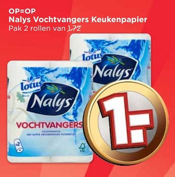 Aanbiedingen Nalys vochtvangers keukenpapier - Nalys - Geldig van 04/06/2017 tot 10/06/2017 bij Vomar