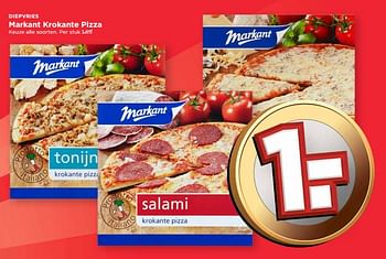 Aanbiedingen Diepvries markant krokante pizza - Markant - Geldig van 04/06/2017 tot 10/06/2017 bij Vomar