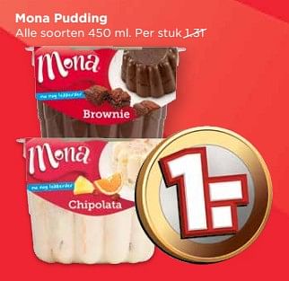 Aanbiedingen Mona pudding - Mona - Geldig van 04/06/2017 tot 10/06/2017 bij Vomar