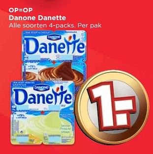 Aanbiedingen Danone danette - Danone - Geldig van 04/06/2017 tot 10/06/2017 bij Vomar