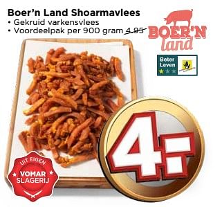 Aanbiedingen Boer`n land shoarmavlees - Boer'n Land - Geldig van 04/06/2017 tot 10/06/2017 bij Vomar
