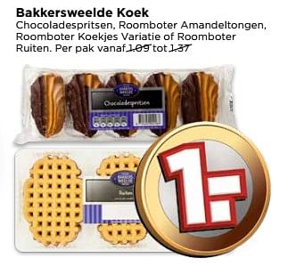 Aanbiedingen Bakkersweelde koek - Bakkersweelde - Geldig van 04/06/2017 tot 10/06/2017 bij Vomar