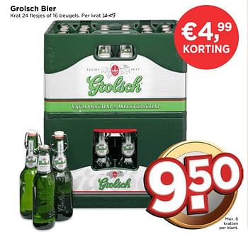 Aanbiedingen Grolsch bier krat - Grolsch - Geldig van 04/06/2017 tot 10/06/2017 bij Vomar