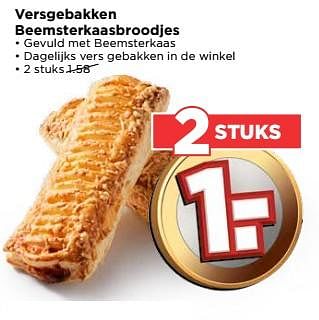 Aanbiedingen Versgebakken beemsterkaasbroodjes - Huismerk Vomar - Geldig van 04/06/2017 tot 10/06/2017 bij Vomar