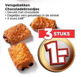 Aanbiedingen Versgebakken chocoladebroodjes - Huismerk Vomar - Geldig van 04/06/2017 tot 10/06/2017 bij Vomar