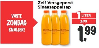 Aanbiedingen Zelf versgeperst sinaasappelsap - Huismerk Vomar - Geldig van 04/06/2017 tot 10/06/2017 bij Vomar