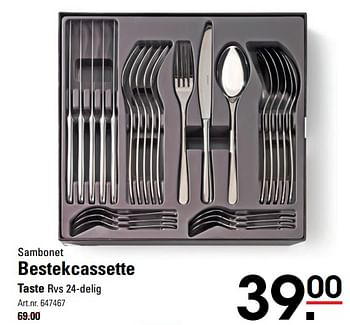 Aanbiedingen Bestekcassette taste - Sambonet - Geldig van 02/06/2017 tot 19/06/2017 bij Sligro