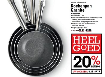 Aanbiedingen Koekenpan granite - Ballarini - Geldig van 02/06/2017 tot 19/06/2017 bij Sligro