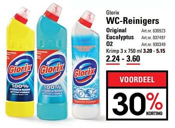 Aanbiedingen Glorix wc-reinigers original - Glorix - Geldig van 02/06/2017 tot 19/06/2017 bij Sligro