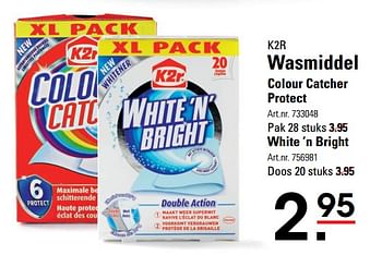 Aanbiedingen K2r wasmiddel colour catcher protect - K2R - Geldig van 02/06/2017 tot 19/06/2017 bij Sligro