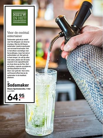 Aanbiedingen Isi sodamaker classic spuitwatersifon - Isi - Geldig van 02/06/2017 tot 19/06/2017 bij Sligro