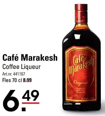 Aanbiedingen Café marakesh coffee liqueur - Cafe Marakesh - Geldig van 01/06/2017 tot 19/06/2017 bij Sligro