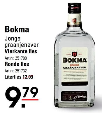 Aanbiedingen Bokma jonge graanjenever vierkante fles - BOKMA - Geldig van 01/06/2017 tot 19/06/2017 bij Sligro