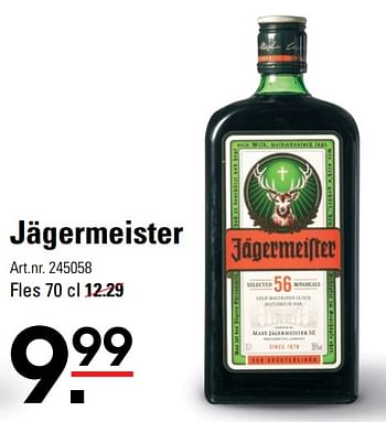 Aanbiedingen Jägermeister - Jagermeister - Geldig van 01/06/2017 tot 19/06/2017 bij Sligro