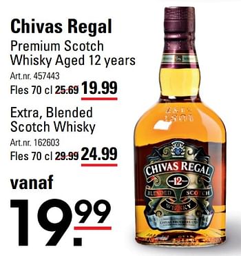 Aanbiedingen Chivas regal premium scotch whisky aged 12 years - Chivas Regal - Geldig van 01/06/2017 tot 19/06/2017 bij Sligro