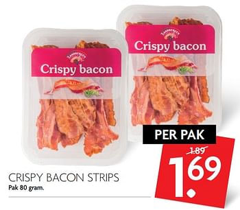 Aanbiedingen Crispy bacon strips - Zandbergen - Geldig van 04/06/2017 tot 10/06/2017 bij Deka Markt