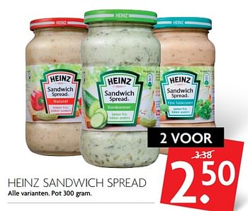 Aanbiedingen Heinz sandwich spread - Heinz - Geldig van 04/06/2017 tot 10/06/2017 bij Deka Markt