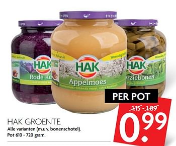 Aanbiedingen Hak groente - Hak - Geldig van 04/06/2017 tot 10/06/2017 bij Deka Markt