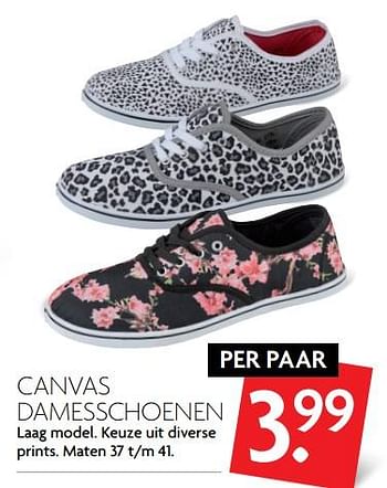 Aanbiedingen Canvas damesschoenen - Huismerk - Deka Markt - Geldig van 04/06/2017 tot 10/06/2017 bij Deka Markt