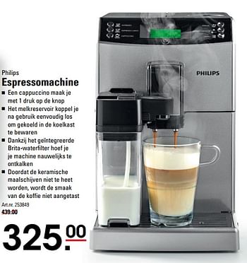 Aanbiedingen Philips espressomachine - Philips - Geldig van 02/06/2017 tot 19/06/2017 bij Sligro