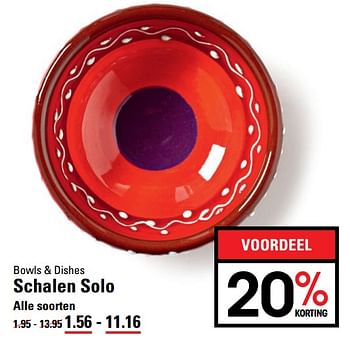 Aanbiedingen Schalen solo - Bowls and Dishes - Geldig van 02/06/2017 tot 19/06/2017 bij Sligro