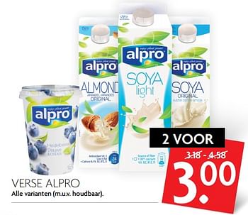 Aanbiedingen Verse alpro - Alpro Soya - Geldig van 04/06/2017 tot 10/06/2017 bij Deka Markt